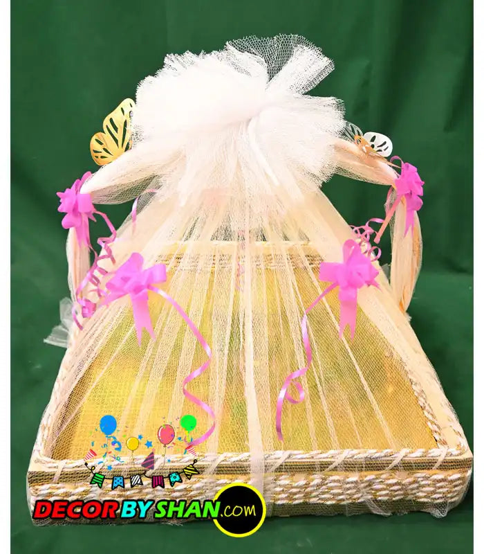 Square Tokri 18 Inch Decorated