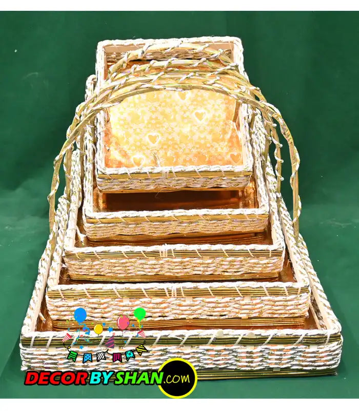 Square Shape Mehndi Tokri Sets
