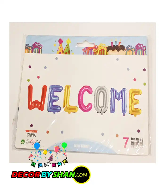 Welcome Baby Foil Balloon Set