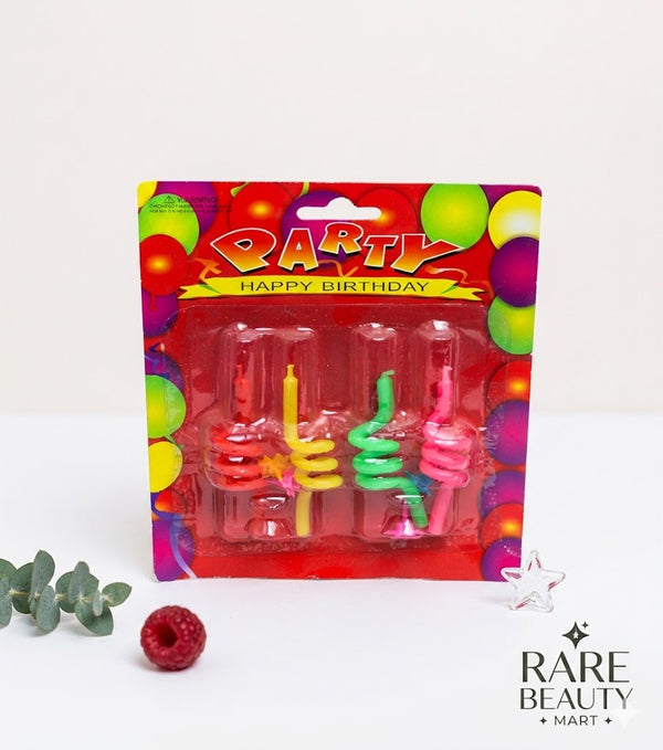 Curly Candle Star 4pcs Pack