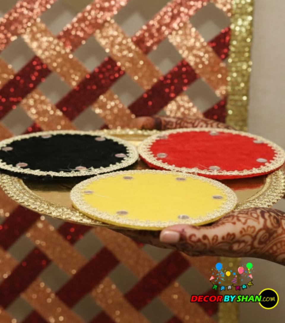 Mehndi Thaal Welvet Gol 9″ 1Pcs/Pack