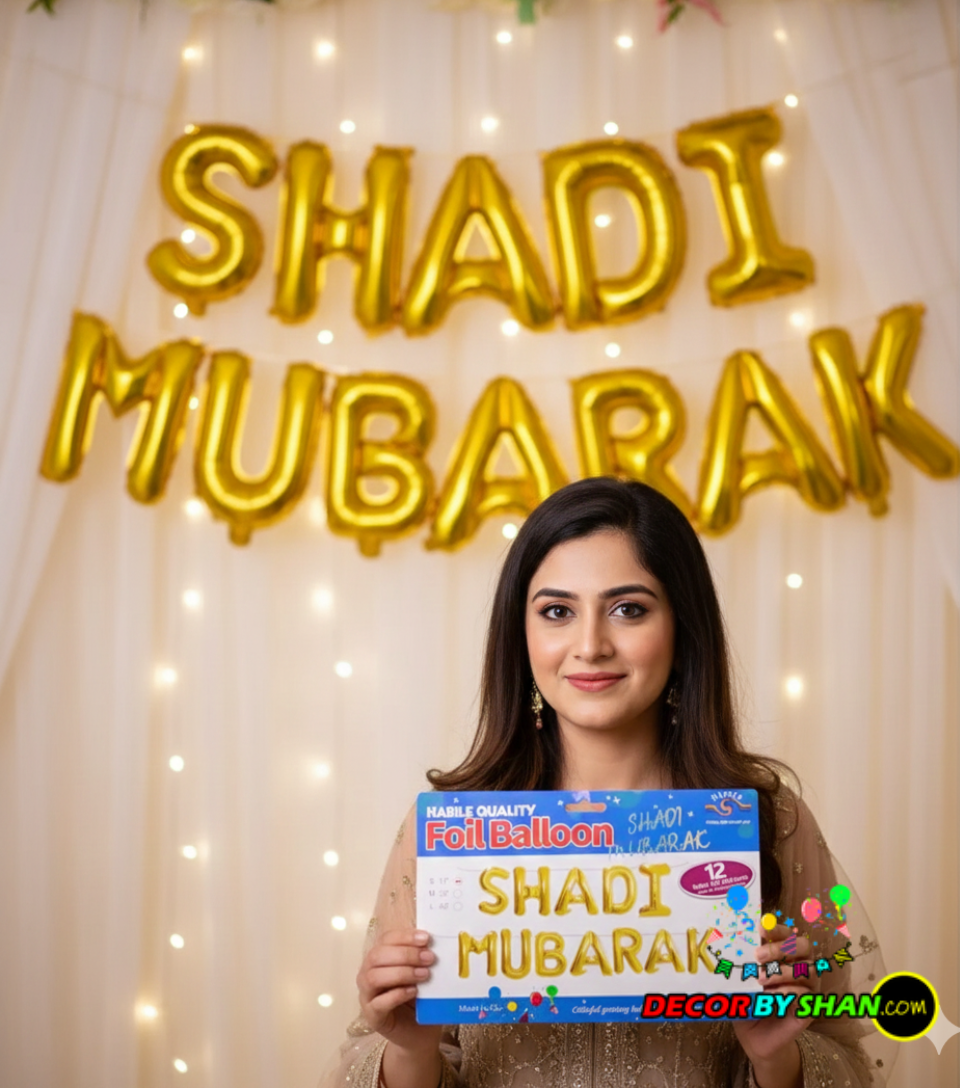 Shadi Mubarak Foil Balloons Set