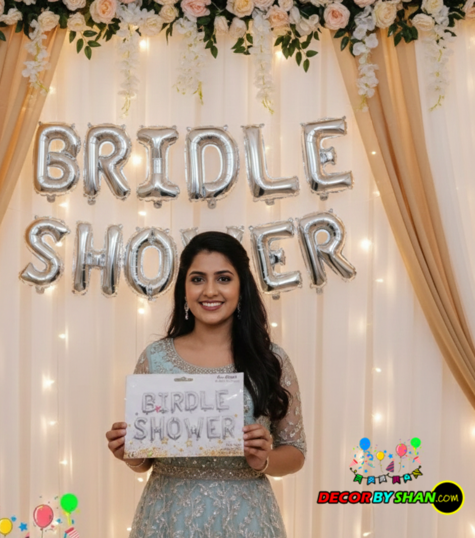 Bridle Shower set Foil Balloons